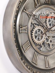 Majora Metal Çarklı Duvar Saati 60x60 Gri