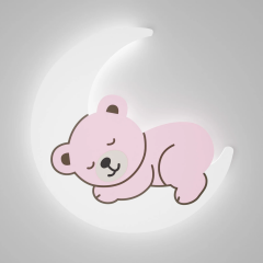 Ay Üstünde Uyuyan Ayıcıklı Lamba