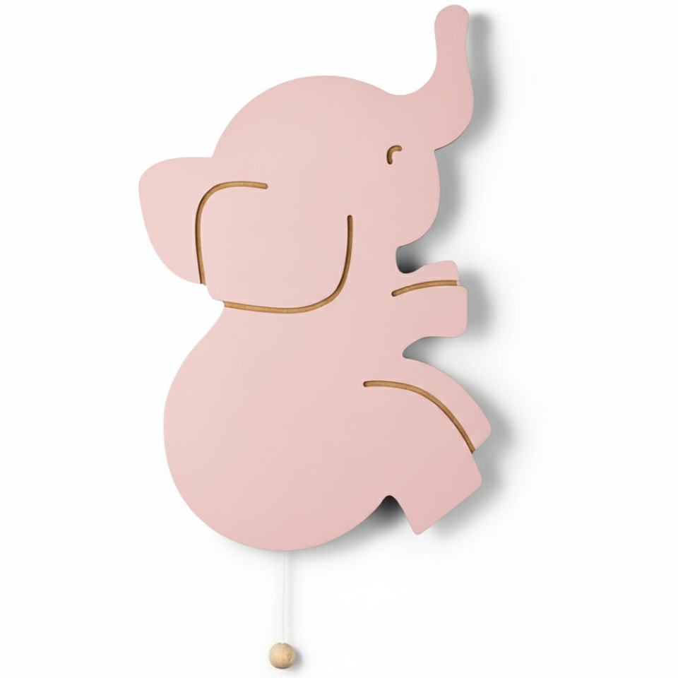 Dekoratif FİL GECE LAMBASI – Ahşap & Pilli & LED | Bayıldım