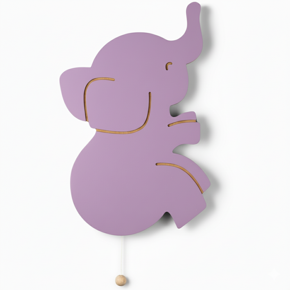 Dekoratif FİL GECE LAMBASI – Ahşap & Pilli & LED | Bayıldım