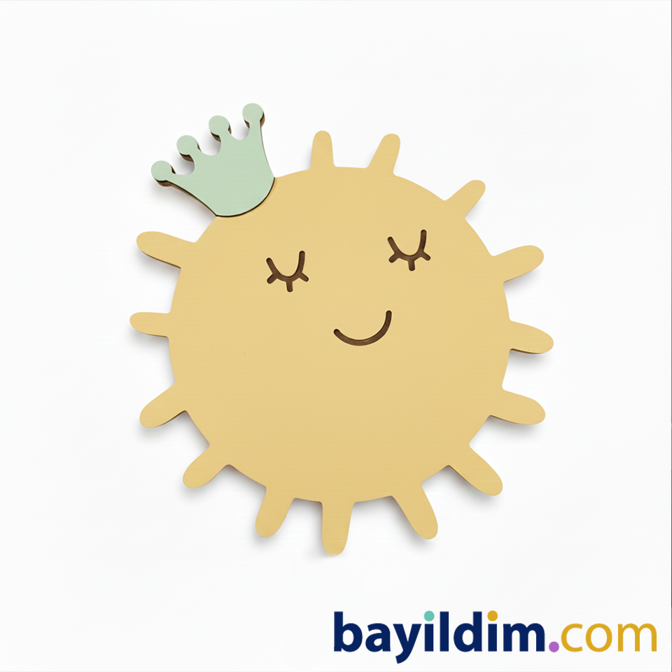 GÜNEŞ GECE LAMBASI – Ahşap & Pilli & LED | Bayıldım.com