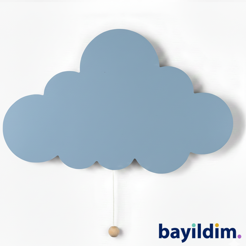 DEKORATİF BULUT GECE LAMBASI – Ahşap & Pilli & LED | Bayıldım