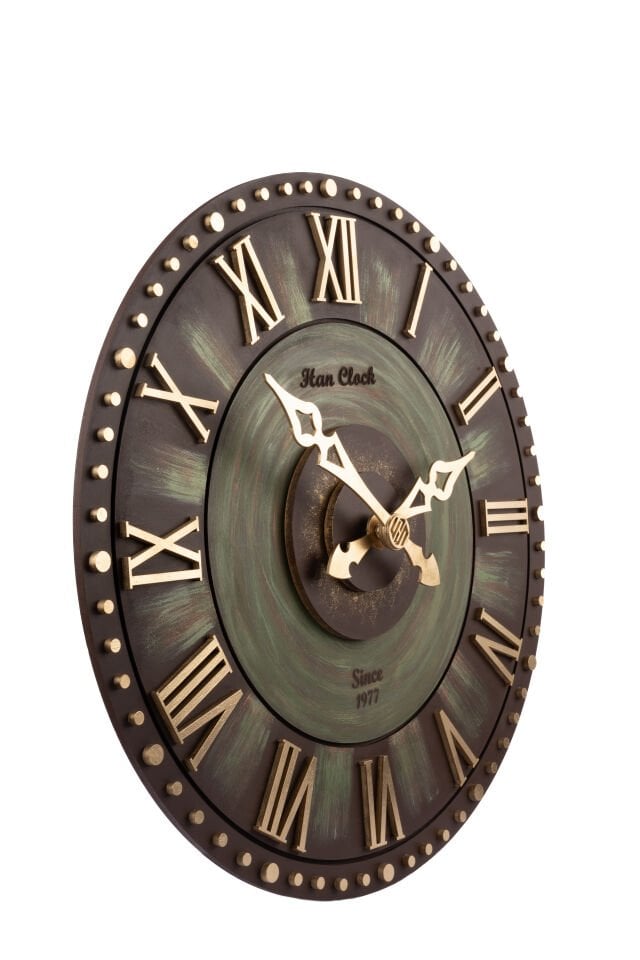 El Yapımı 3D Ahşap Duvar Saati – 60 cm | Han Clock